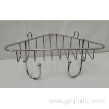 Chrome Corner Rack With Two Hooks